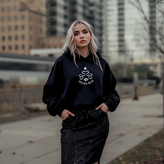 Sacred Talisman Relaxed Hoodie-Black