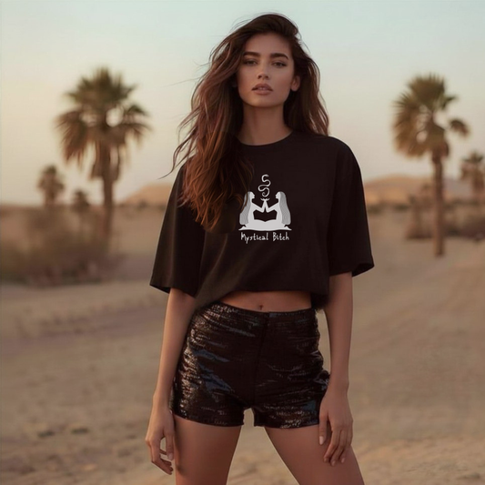 Twin Magick: Sacred Rising Tee-Black